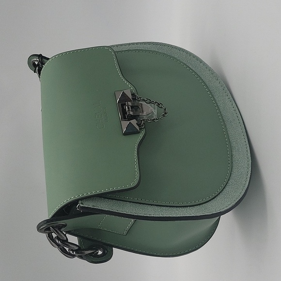 179- Cheval Crossbody Half Moon Bag Genuine Italian Leather NWT - Picture 1 of 12